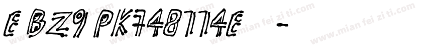 E BZ9 pk748114e字体字体转换